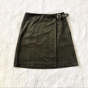 NWT BR Vegan Suede Wrap Skirt